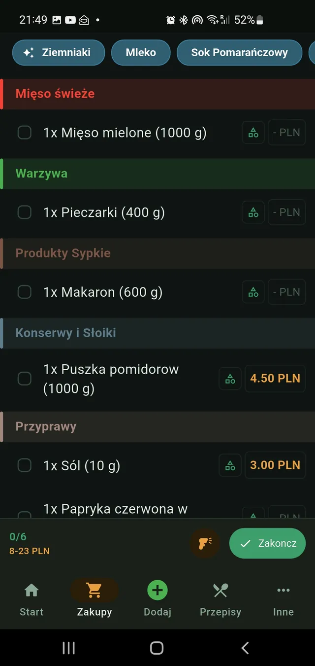 Inteligentne zakupy: drugi ekran aplikacji